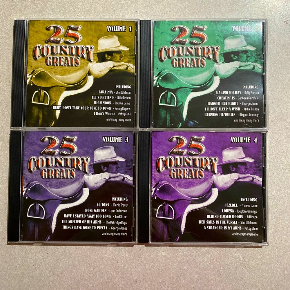 Music CD 25 Country Greats Volumes 1-4